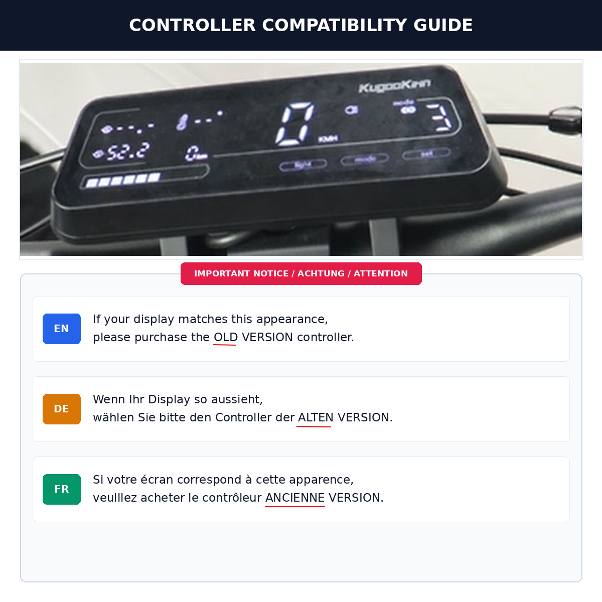 KuKirin (Kugoo Kirin) G3 Controller