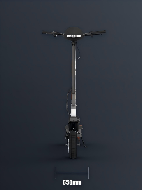 KuKirin G2 front view showing 650mm handlebar width
