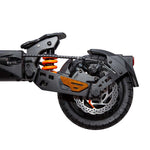Premium hydraulic rear suspension shock and disc brake assembly on KuKirin G2 Master