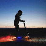 Night performance riding on the KuKirin G2 Master with ambient safety lights.