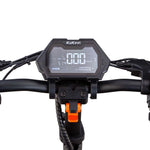 Smart central digital LED display screen on KuKirin G2 Master handlebars.