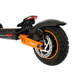 Rear off-road pneumatic tire and mechanical disc brake on KuKirin G2 Max.