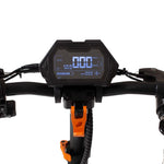 Vibrant central smart digital LCD dashboard displaying speed modes on KuKirin G2 Pro.