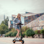 Smooth urban cruising on the agile KuKirin G2 Pro electric scooter.