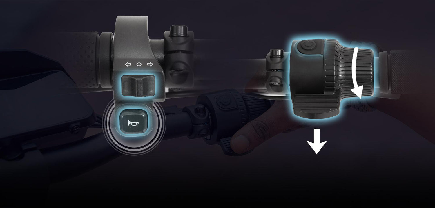 KuKirin G2 ergonomic thumb throttle for acceleration