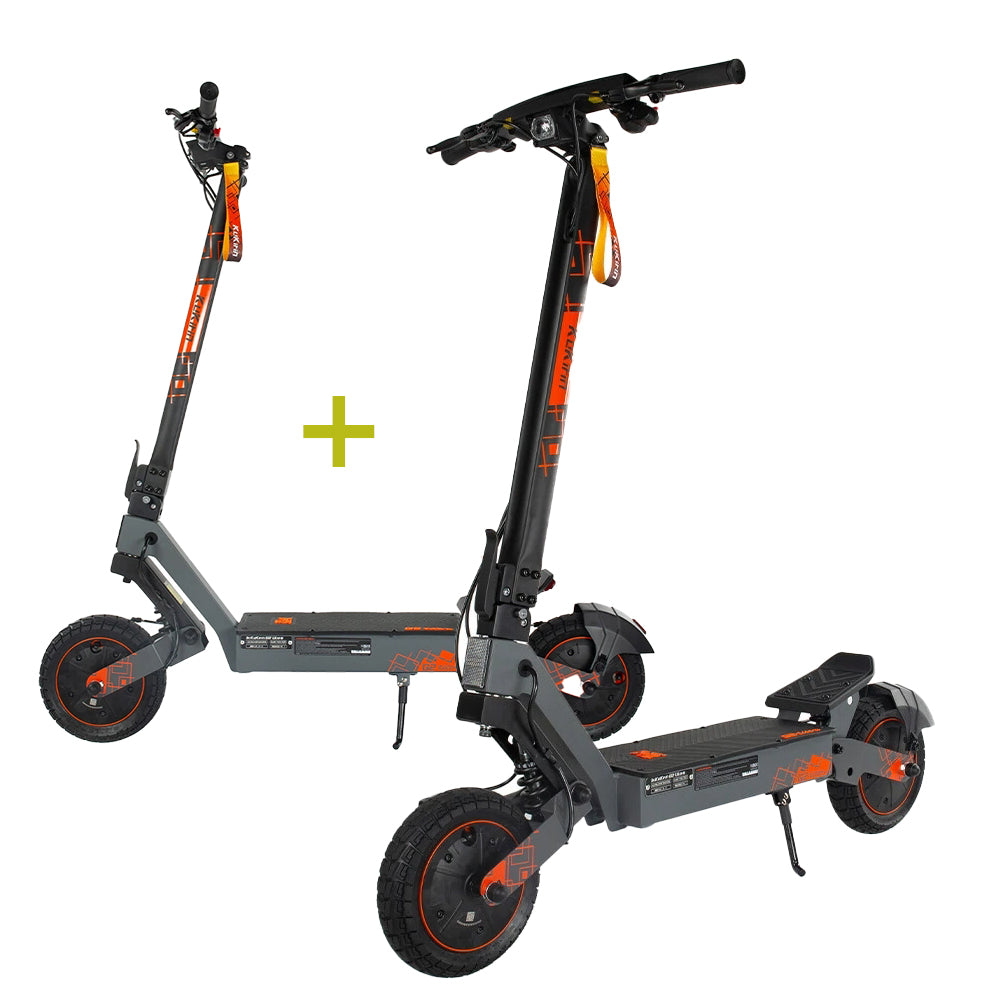 Offre promotionnelle en lot de deux, comprenant deux trottinettes KuKirin G2 Ultra assorties.