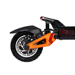 Premium high-stopping power hydraulic disc brake caliper and tire rim on KuKirin G3 Pro.