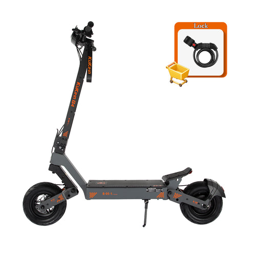 KuKirin G4 electric scooter bundled with a heavy-duty cable lock